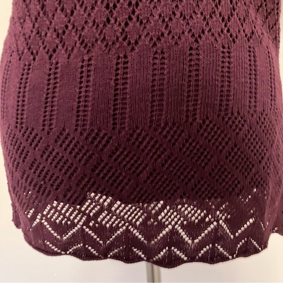 VTG Y2K Women’s Purple Sheer Crochet Lace Layered Sz. Small Tee Fairy Festival - Picture 3 of 7